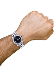 Diamond Rolex Datejust 2 | Stainless Steel | Black Roman Numeral Dial | 41 MM