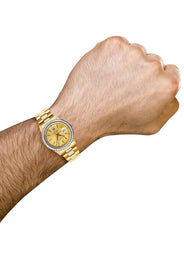 Diamond Rolex Day-Date | 18K Yellow Gold