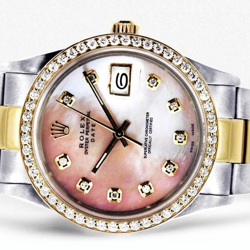 Diamond Rolex Date | Stainless Steel