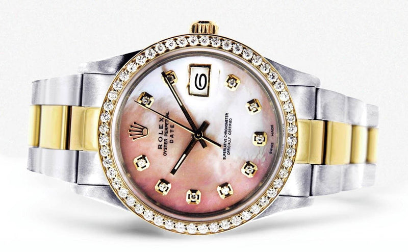 Diamond Rolex Date | Stainless Steel