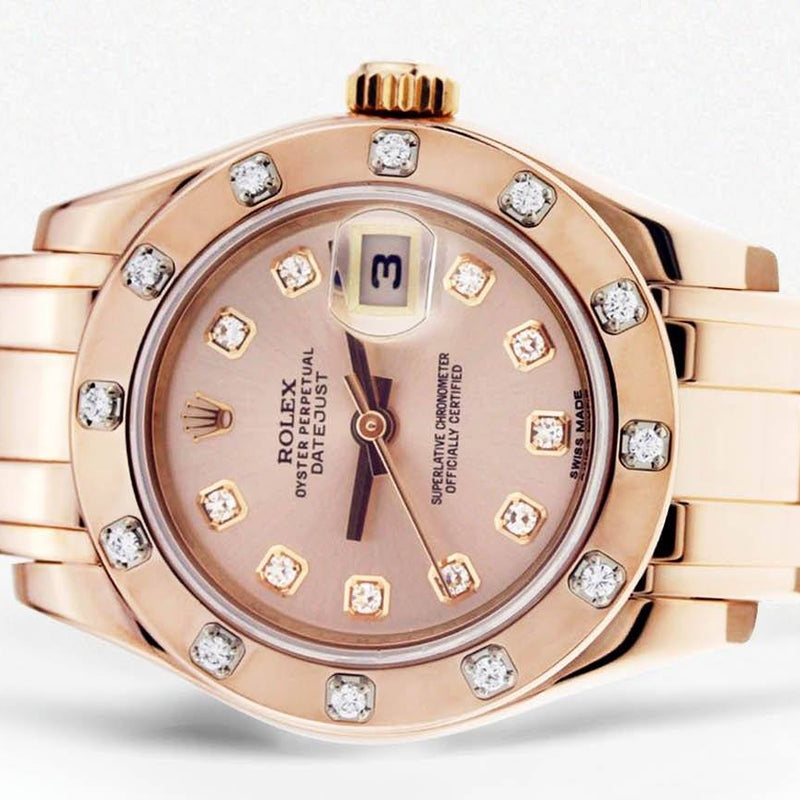 Rolex Pearlmaster Watch For Women | 18K Pink Gold | 34 Mm