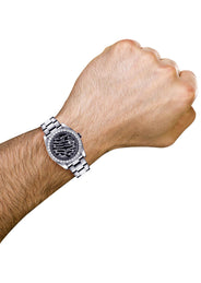 Diamond Rolex Datejust 2 | Stainless Steel | Custom Diamond Zebra Dial | 41 Mm | 5.75 Carats