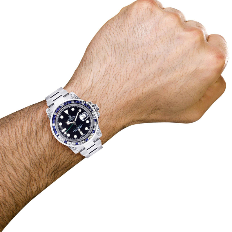 Diamond Rolex Gmt-Master 2 | Stainless Steel | 40 Mm