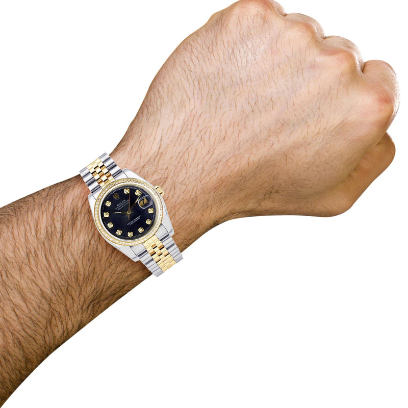 Diamond Rolex Datejust | 18K Yellow Gold | 36 Mm