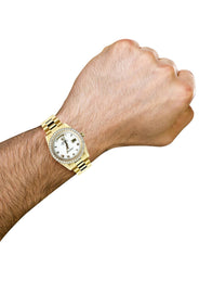 Diamond Rolex Day-Date | 18K Yellow Gold