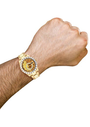 Diamond Rolex Sky Dweller | 18K Yellow Gold | 42 Mm