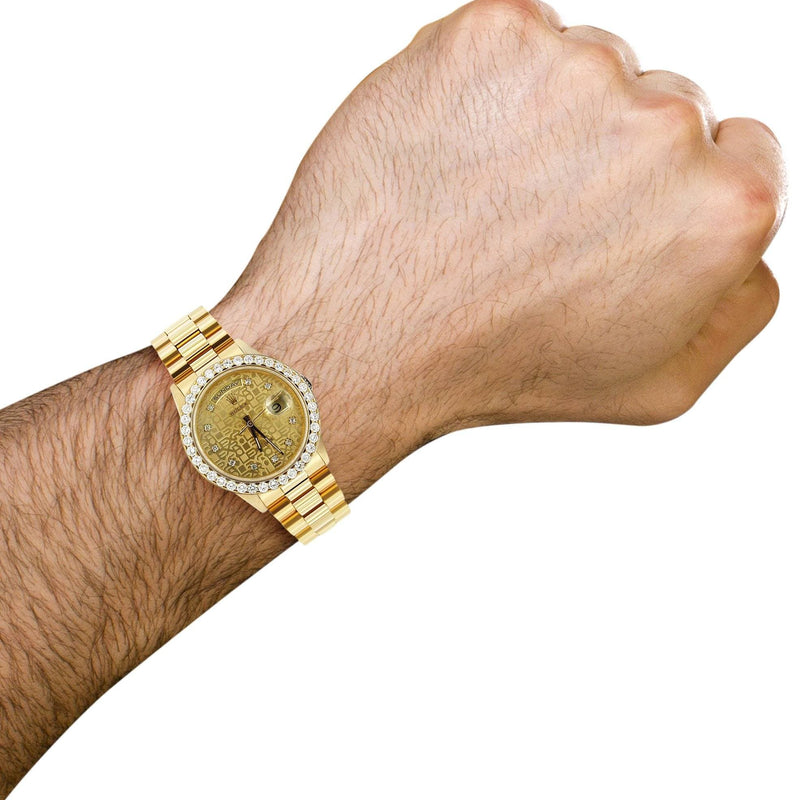 Diamond Rolex Day-Date | 18K Yellow Gold | 36 Mm