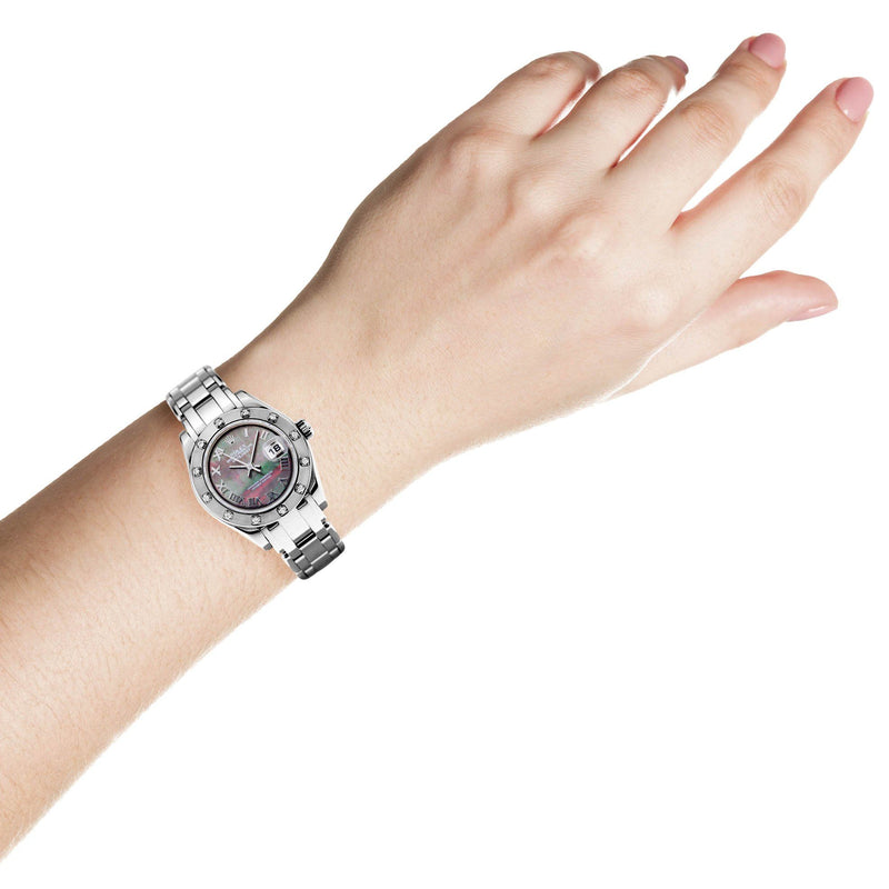 Rolex Pearlmaster Watch For Women | 18K White Gold | 29 Mm