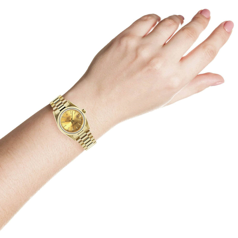 Rolex Datejust Watch For Women | 18K Yellow Gold | 31 Mm