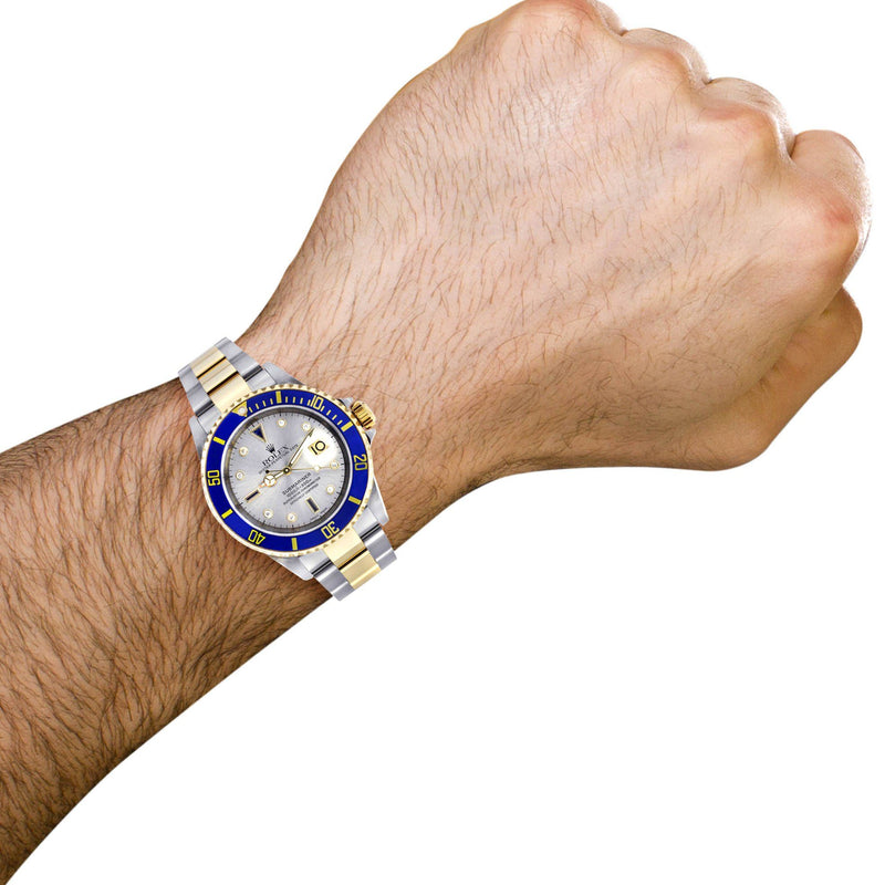 ROLEX SUBMARINER DATE 40 MM | 18K GOLD &  STEEL WATCH | OYSTER BAND | GREY DIAL