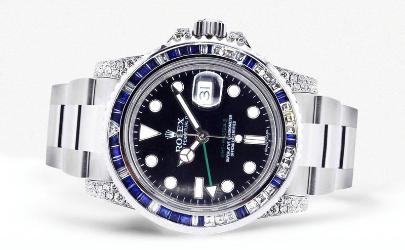 Diamond Rolex Gmt-Master 2 | Stainless Steel | 40 Mm