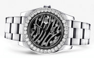 Diamond Rolex Datejust 2 | Stainless Steel | Custom Diamond Zebra Dial | 41 Mm | 5.75 Carats