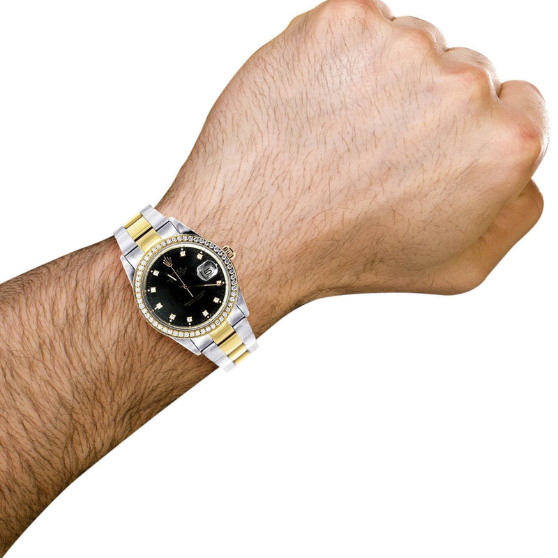Diamond Rolex Datejust | 18K Yellow Gold | 36 Mm
