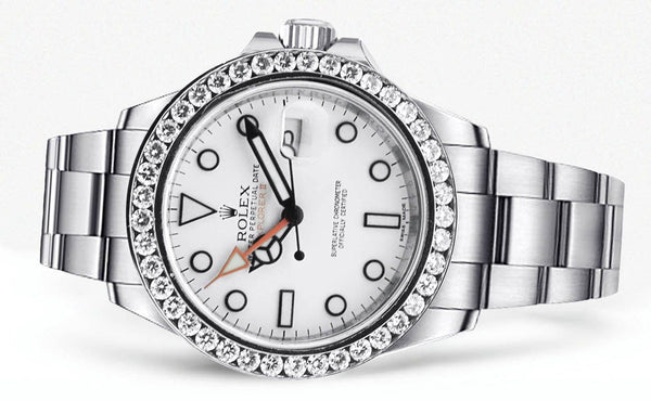 Diamond Rolex Explorer 2 | Stainless Steel | 42 Mm