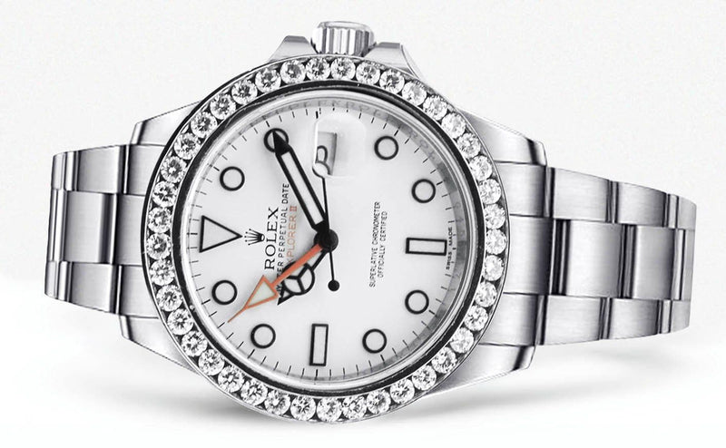 Diamond Rolex Explorer 2 | Stainless Steel | 42 Mm