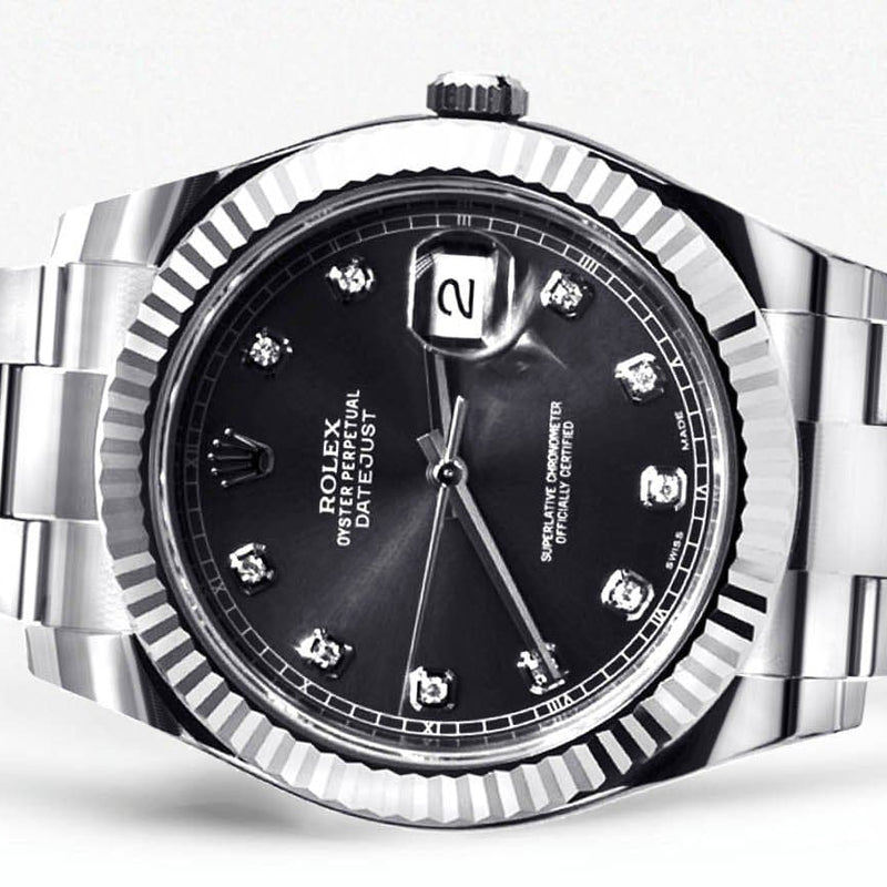 Rolex Datejust 2 | Stainless Steel |  18K White Gold Bezel | 41 Mm