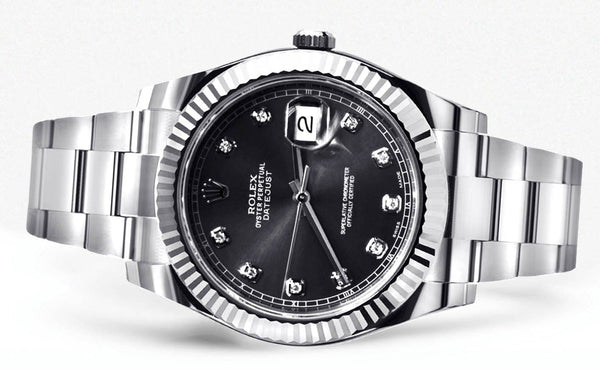 Rolex Datejust 2 | Stainless Steel |  18K White Gold Bezel | 41 Mm