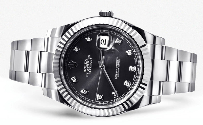Rolex Datejust 2 | Stainless Steel |  18K White Gold Bezel | 41 Mm