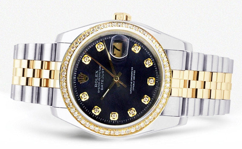Diamond Rolex Datejust | 18K Yellow Gold | 36 Mm
