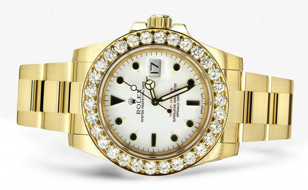 Diamond Rolex Yacht Master | 18K Yellow Gold