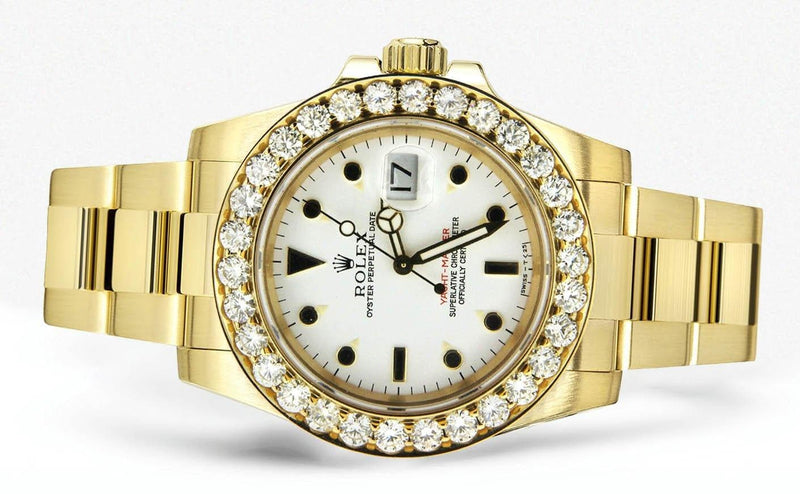Diamond Rolex Yacht Master | 18K Yellow Gold