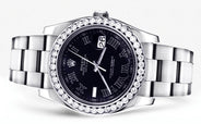 Diamond Rolex Datejust 2 | Stainless Steel | Black Roman Numeral Dial | 41 MM