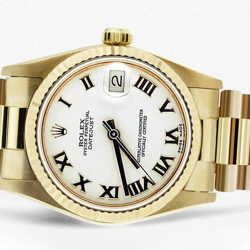 Rolex Datejust Watch For Women | 18K Yellow Gold | 31 Mm
