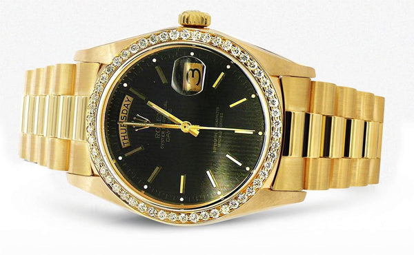 Diamond Rolex Day-Date | 18K Yellow Gold | 36 Mm