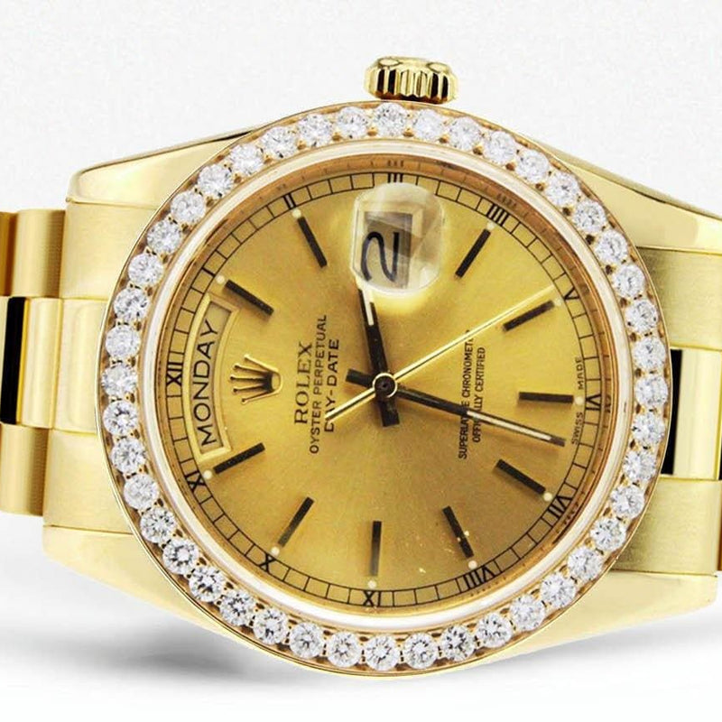 Diamond Rolex Day-Date | 18K Yellow Gold | 36 Mm