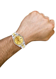 Diamond Rolex Date | Stainless Steel