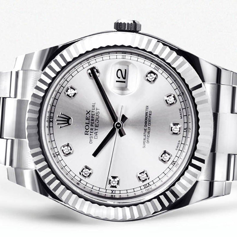 Rolex Datejust 2 | Stainless Steel |  18K White Gold Bezel | 41 Mm