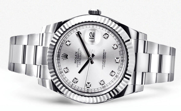 Rolex Datejust 2 | Stainless Steel |  18K White Gold Bezel | 41 Mm