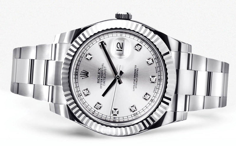 Rolex Datejust 2 | Stainless Steel |  18K White Gold Bezel | 41 Mm