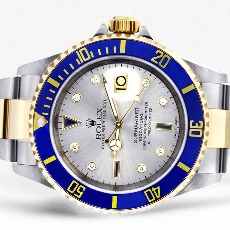 ROLEX SUBMARINER DATE 40 MM | 18K GOLD &  STEEL WATCH | OYSTER BAND | GREY DIAL