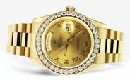 Diamond Rolex Day-Date | 18K Yellow Gold