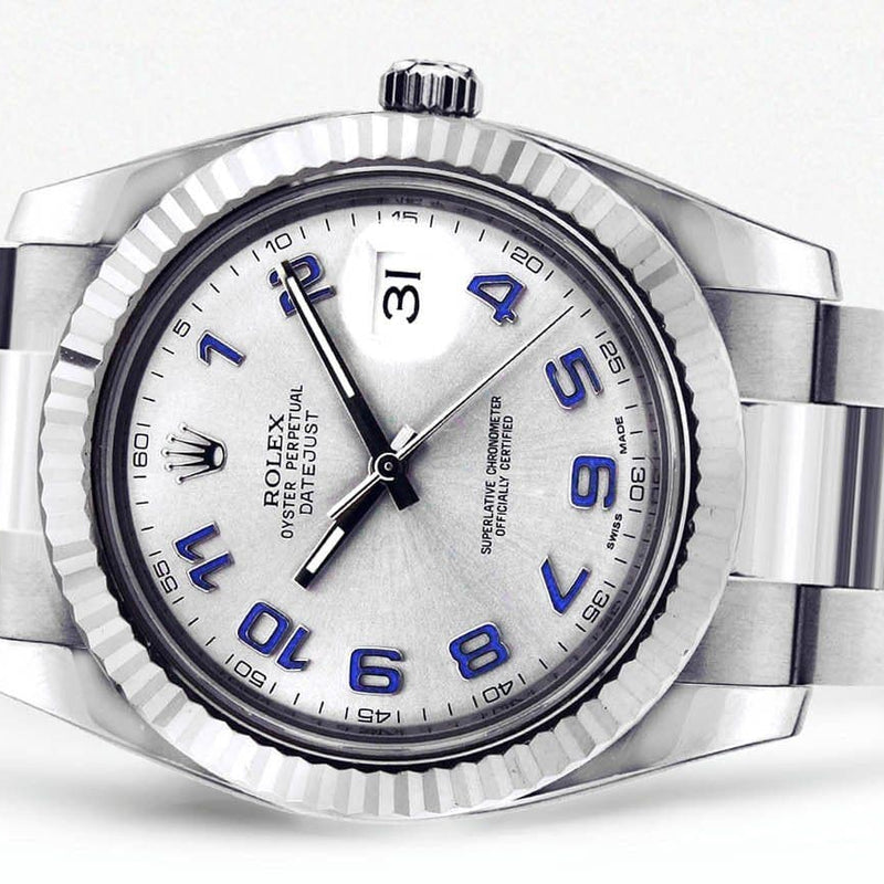 Rolex Datejust 2 | Stainless Steel |  18K White Gold Bezel | 41 Mm