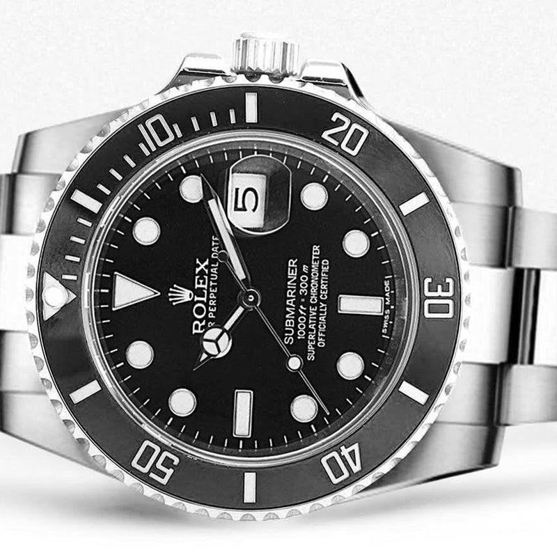 ROLEX SUBMARINER DATE 40 | STEEL WATCH | OYSTER BAND | CERAMIC BLACK BEZEL