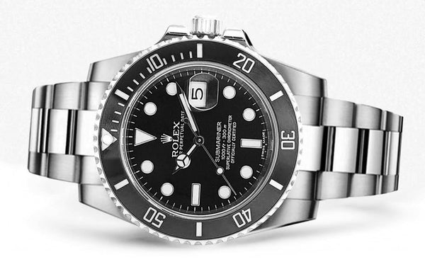 ROLEX SUBMARINER DATE 40 | STEEL WATCH | OYSTER BAND | CERAMIC BLACK BEZEL