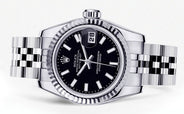 Rolex Datejust Watch For Women | Stainless Steel | 18K White Gold Fluted Bezel | 26 Mm