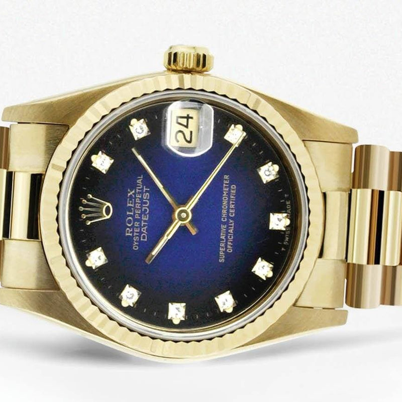 Rolex Datejust Watch For Women | 18K Yellow Gold | 26 Mm