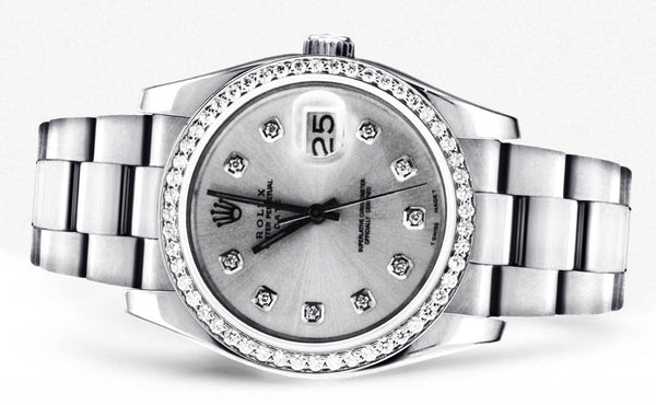 Diamond Rolex Datejust | Stainless Steel | 36 Mm