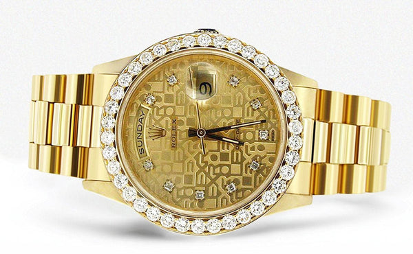 Diamond Rolex Day-Date | 18K Yellow Gold | 36 Mm