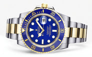 ROLEX SUBMARINER 40 | 18K YELLOW GOLD & STEEL WATCH | OYSTER BAND | BLUE CERAMIC BEZEL