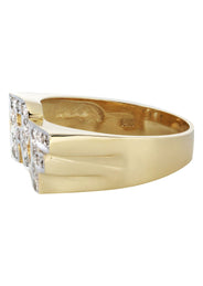 14K Diamond Initials Gold Name Ring | Style #100