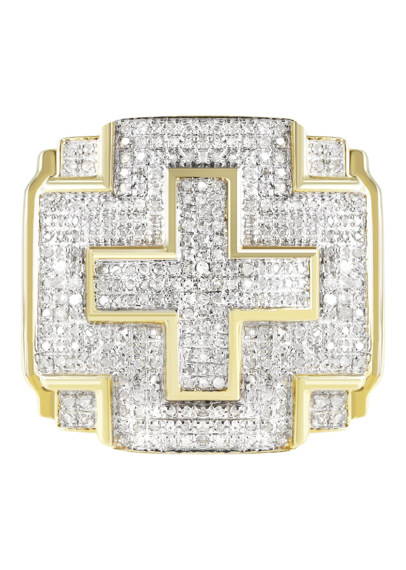 Mens Diamond  Ring | 1.18 Carats | 9.1 Grams