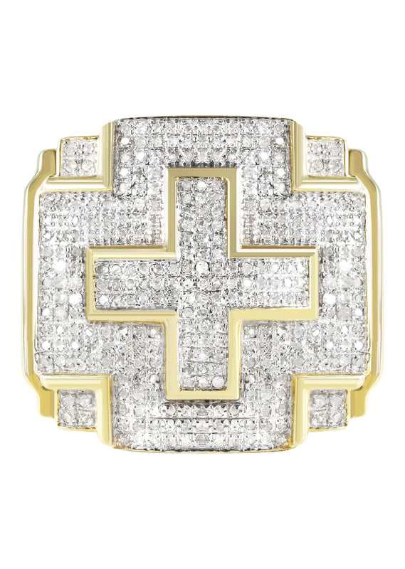 Mens Diamond  Ring | 1.18 Carats | 9.1 Grams
