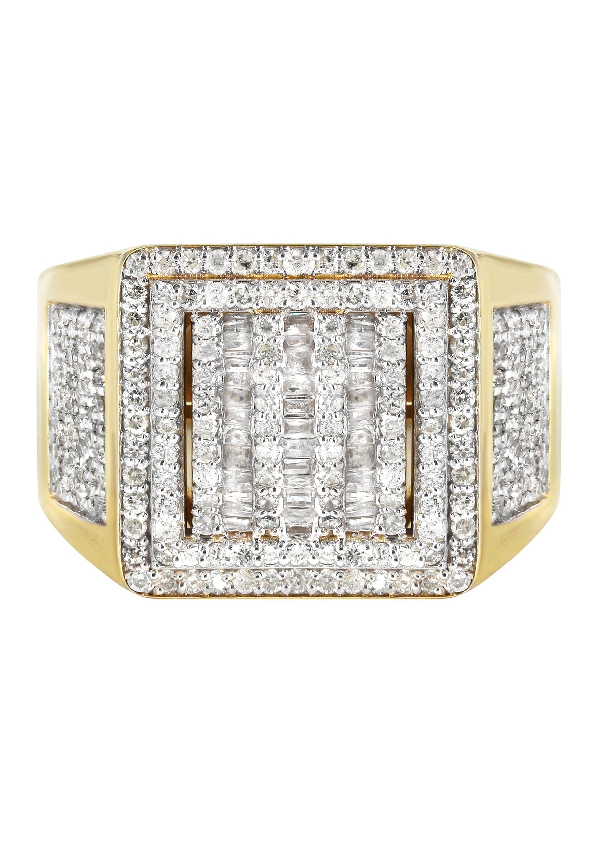 Mens Baguette Diamond Pinky Ring  | 1.53 Carats | 10.3 Grams
