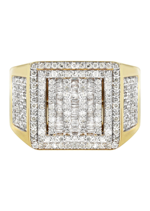 Mens Baguette Diamond Pinky Ring  | 1.53 Carats | 10.3 Grams