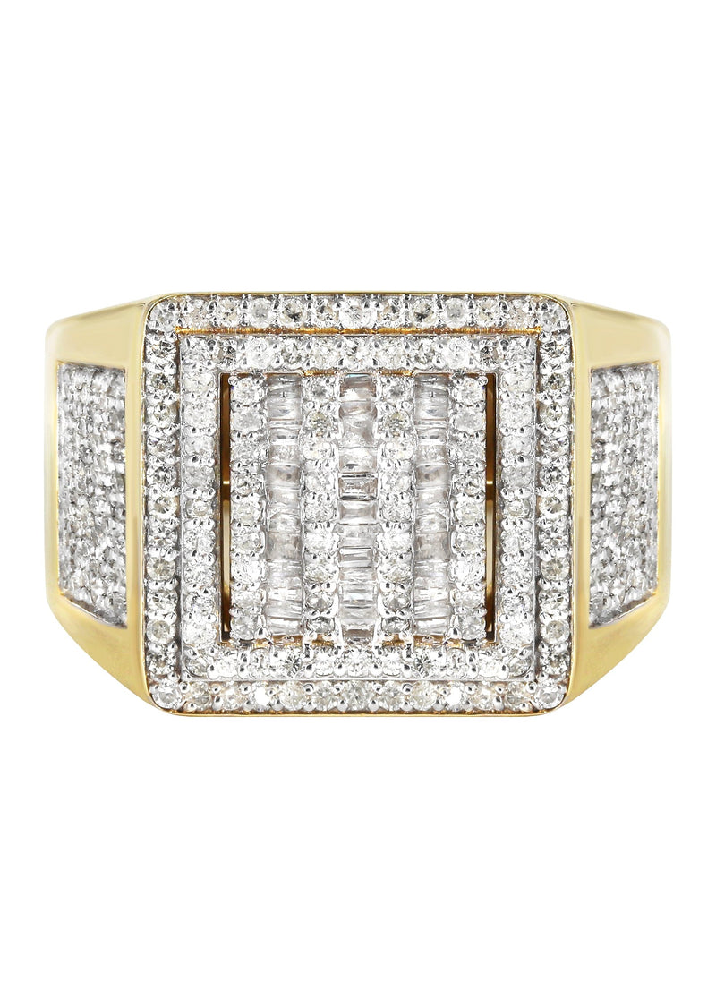 Mens Baguette Diamond Pinky Ring  | 1.53 Carats | 10.3 Grams