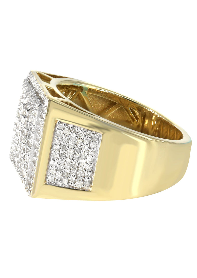 Mens Baguette Diamond Pinky Ring  | 1.53 Carats | 10.3 Grams